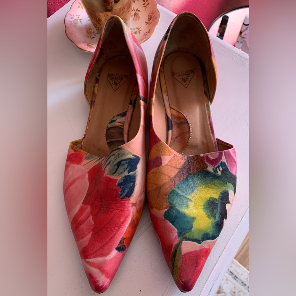 John Fluevog Marina Floral Flats